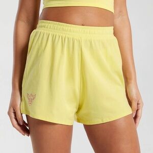 NWT Gymshark Cotton Graphic Shorts - Lemon Yellow